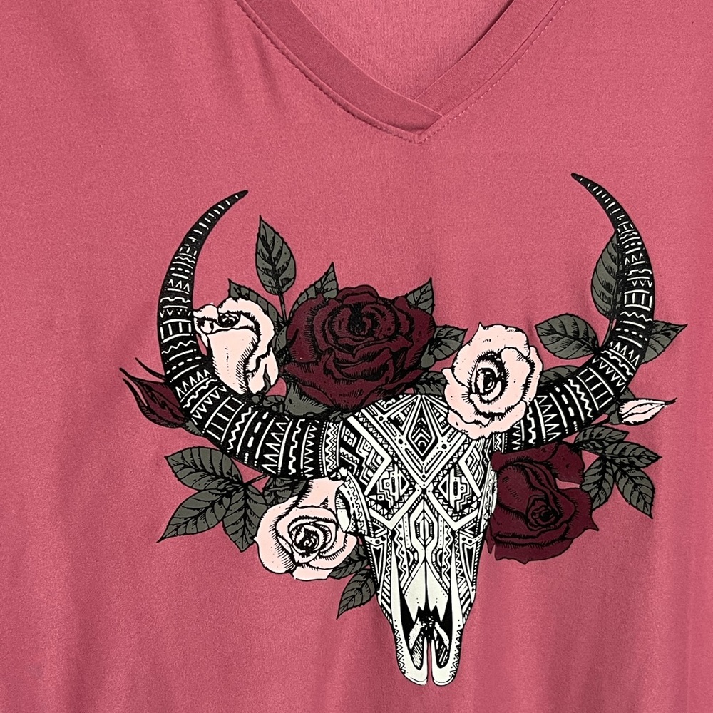 Skull Rose T-shirt XL - Picture 4 of 4